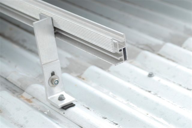 special mounting frames are used to install solar systems on flat roofs