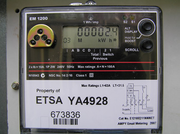 solar electric power meter